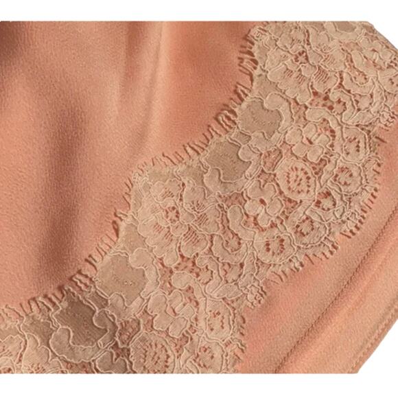 NWOT Banana Republic Peach With Ivory  Lace Detail Mini Skirt Size Small - Picture 10 of 16